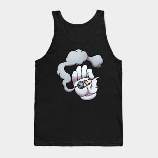 Cartoon Hand Holding A Joint Tank Top